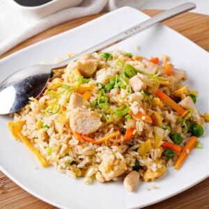 Stir Fried Rice With Chicken