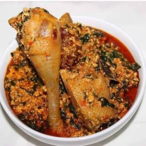 Amala And Chicken
