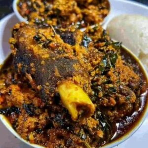 Amala And Goatmeat
